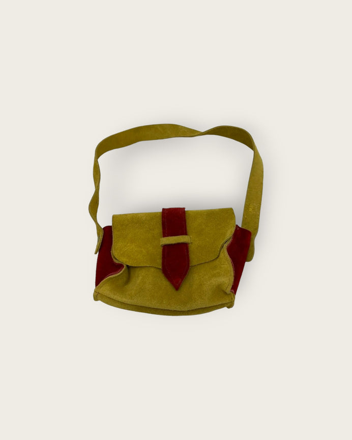 1960s two tone suede baguette