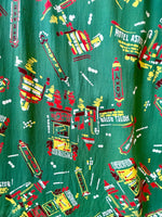 Outstanding 1940s Hollywood novelty themed dress