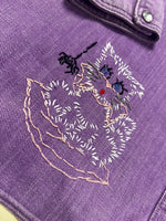 1970s purple Wrangler embroidered western shirt
