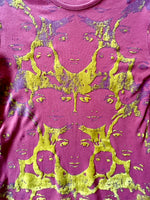 1960s abstract velvet faces T-shirt