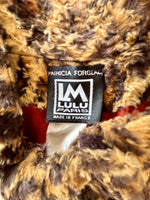 1990s furry leopard coat. Made in France by Patricia Forgeal for LM LULU.