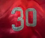 1940s chain stitched collegiate satin jacket