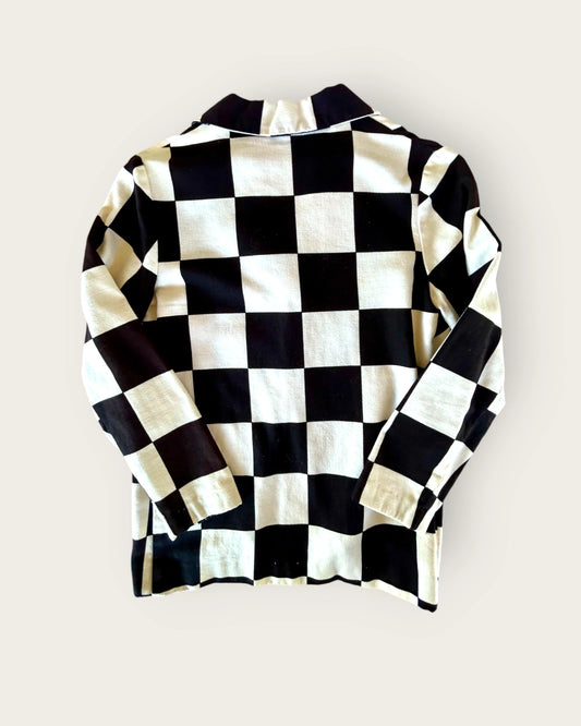 Fun 1960s black and white OP art jacket