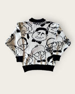 Fun 1980s abstract character sweater