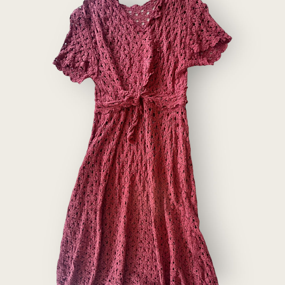 1930s rayon crochet dress Catalina of California 1930s rayon crochet dress Catalina of California