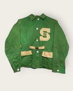 1940s two tone belted collegiate jacket