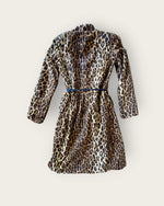 1990s furry leopard coat. Made in France by Patricia Forgeal for LM LULU.