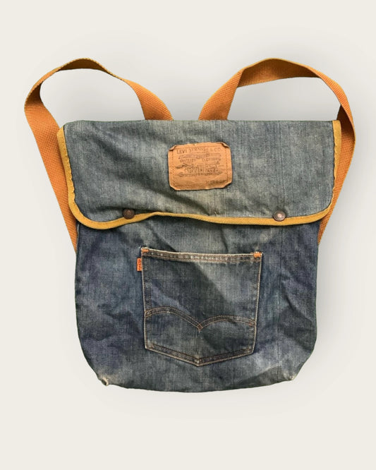 1970s vintage Levi's denim backpack