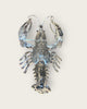 1950's articulated rhinestone lobster brooch