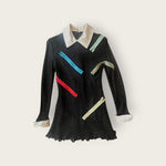 Fun, fun, fun 1960s black lurex zipper dress