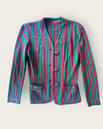1930s stripe rayon jacket