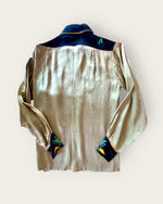1940s embroidered satin western shirt